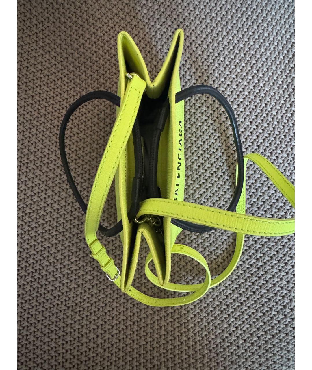 BALENCIAGA Салатовая кожаная сумка через плечо, фото 7