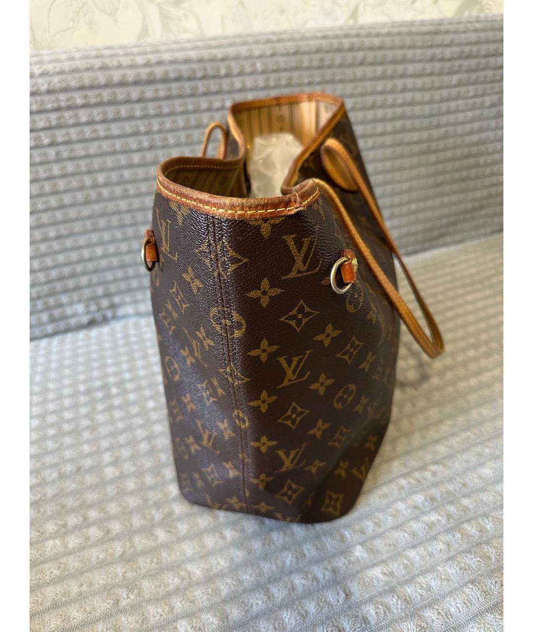 LOUIS VUITTON Коричневая сумка тоут, фото 3