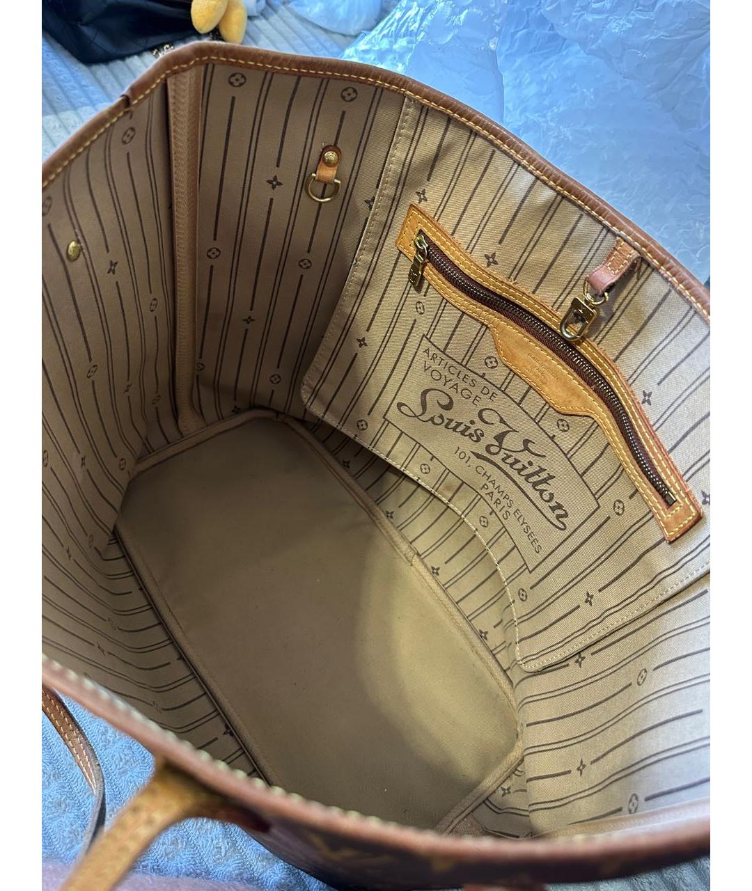 LOUIS VUITTON Коричневая сумка тоут, фото 5