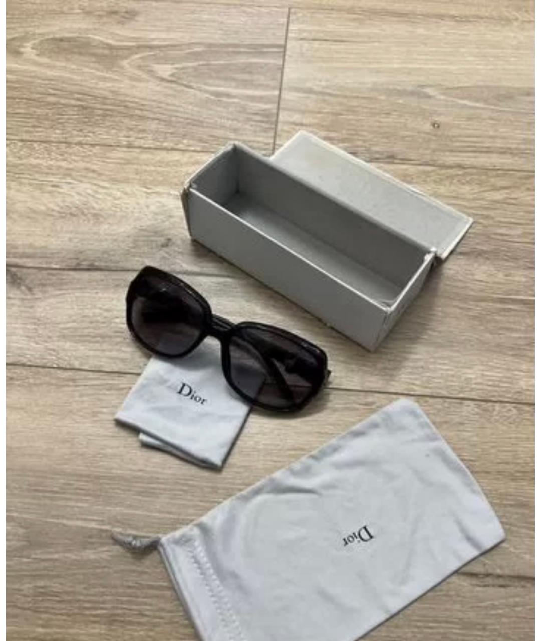 CHRISTIAN DIOR Черные пластиковые солнцезащитные очки, фото 5