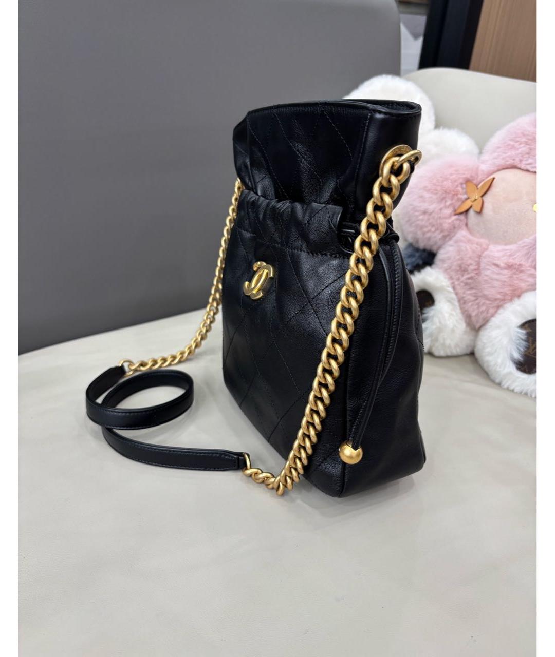 CHANEL Черная кожаная сумка через плечо, фото 3