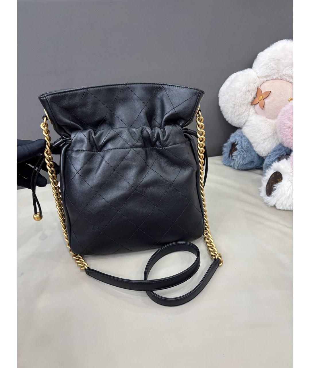 CHANEL Черная кожаная сумка через плечо, фото 4