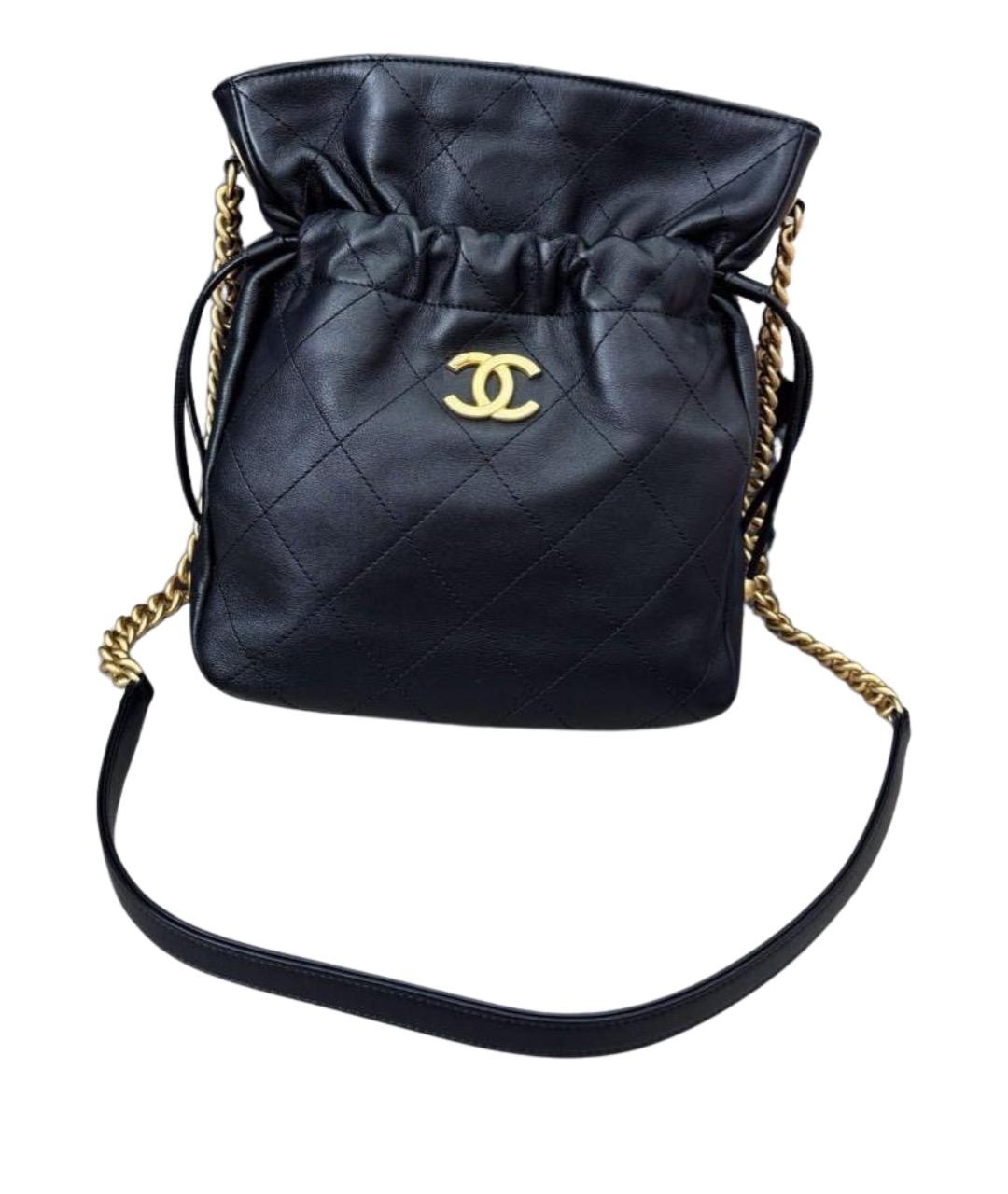 CHANEL Черная кожаная сумка через плечо, фото 1