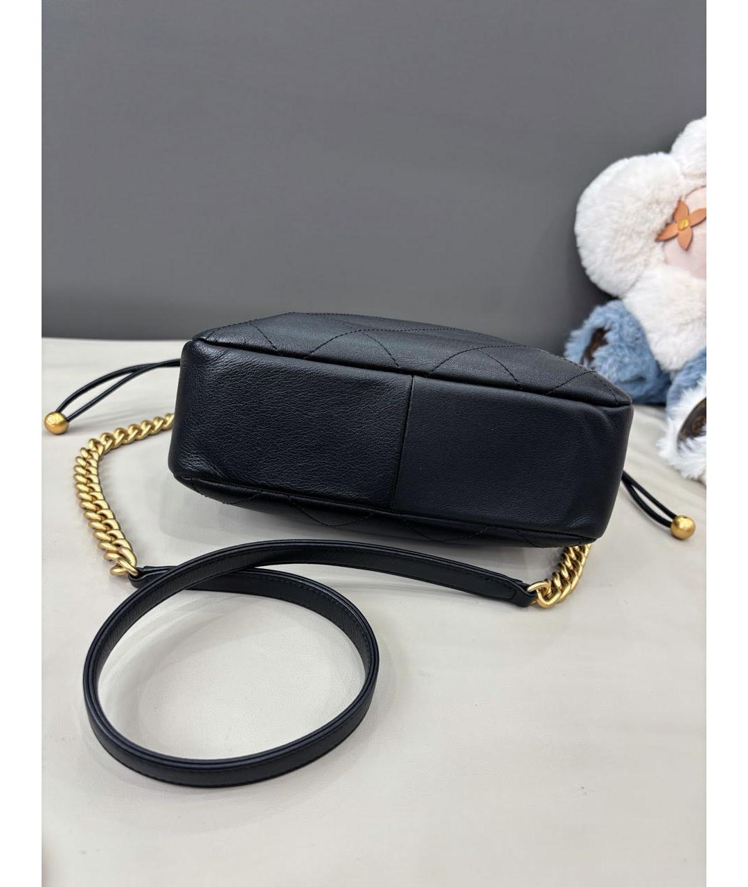 CHANEL Черная кожаная сумка через плечо, фото 5