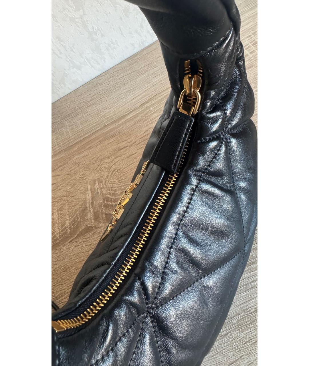 PRADA Черная кожаная сумка с короткими ручками, фото 3