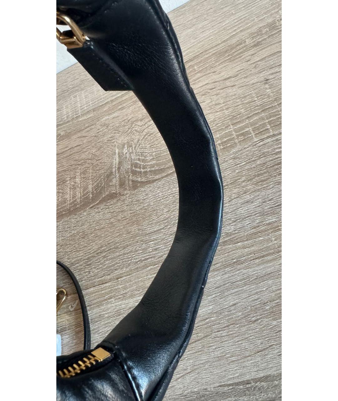 PRADA Черная кожаная сумка с короткими ручками, фото 4