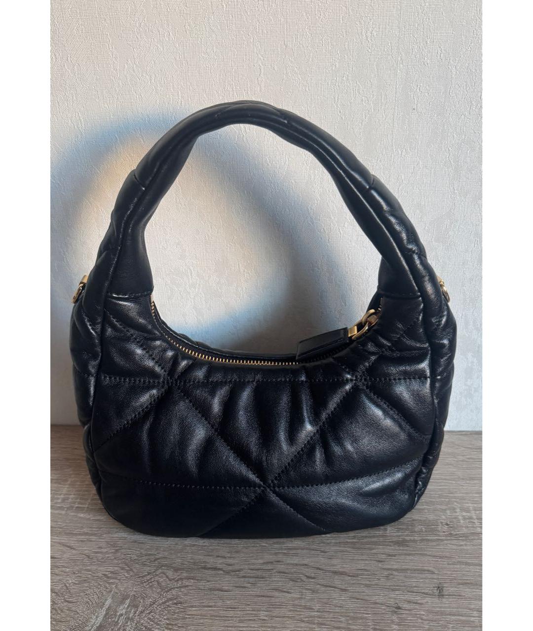 PRADA Черная кожаная сумка с короткими ручками, фото 2