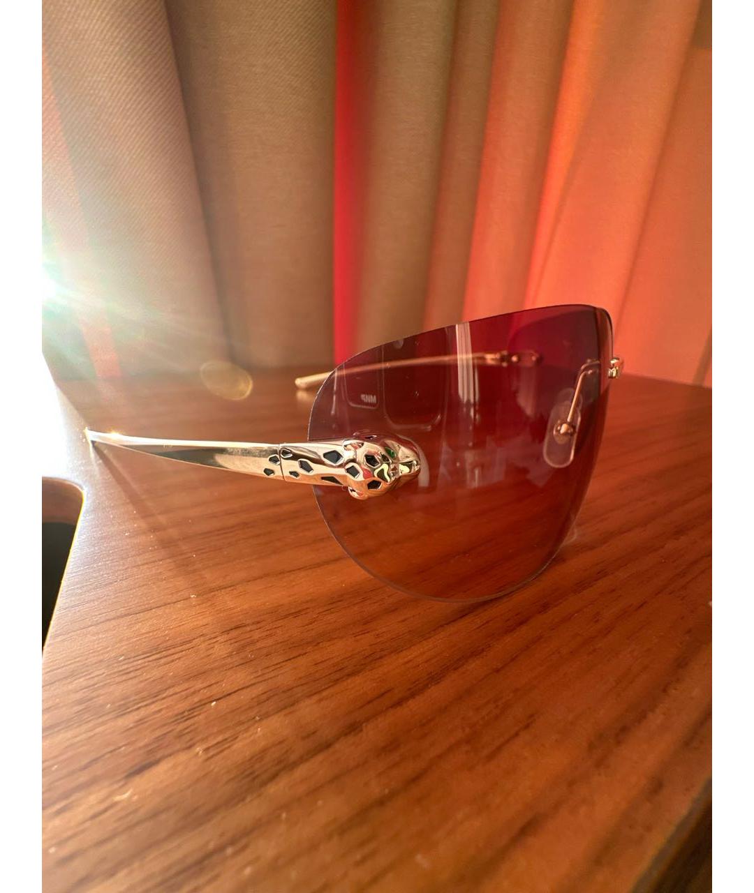 CARTIER Золотые металлические солнцезащитные очки, фото 3