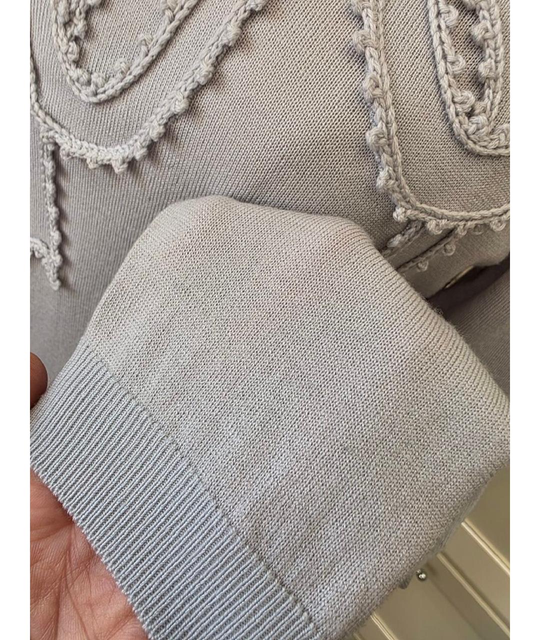 MOSCHINO Голубой шерстяной джемпер / свитер, фото 3