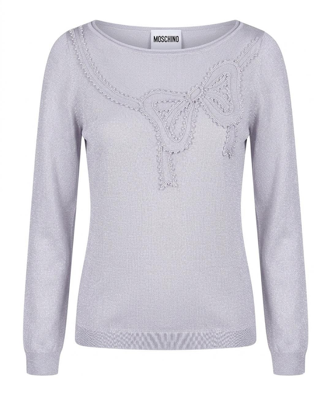 MOSCHINO Голубой шерстяной джемпер / свитер, фото 1