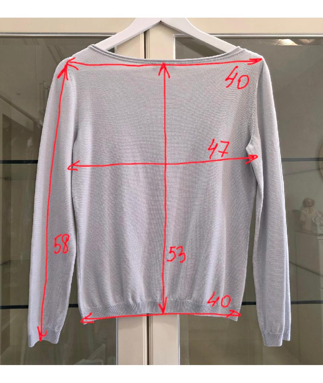 MOSCHINO Голубой шерстяной джемпер / свитер, фото 5