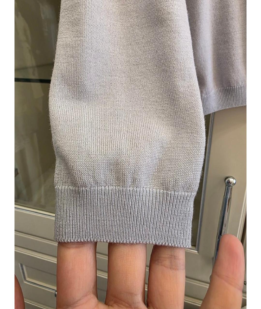 MOSCHINO Голубой шерстяной джемпер / свитер, фото 8