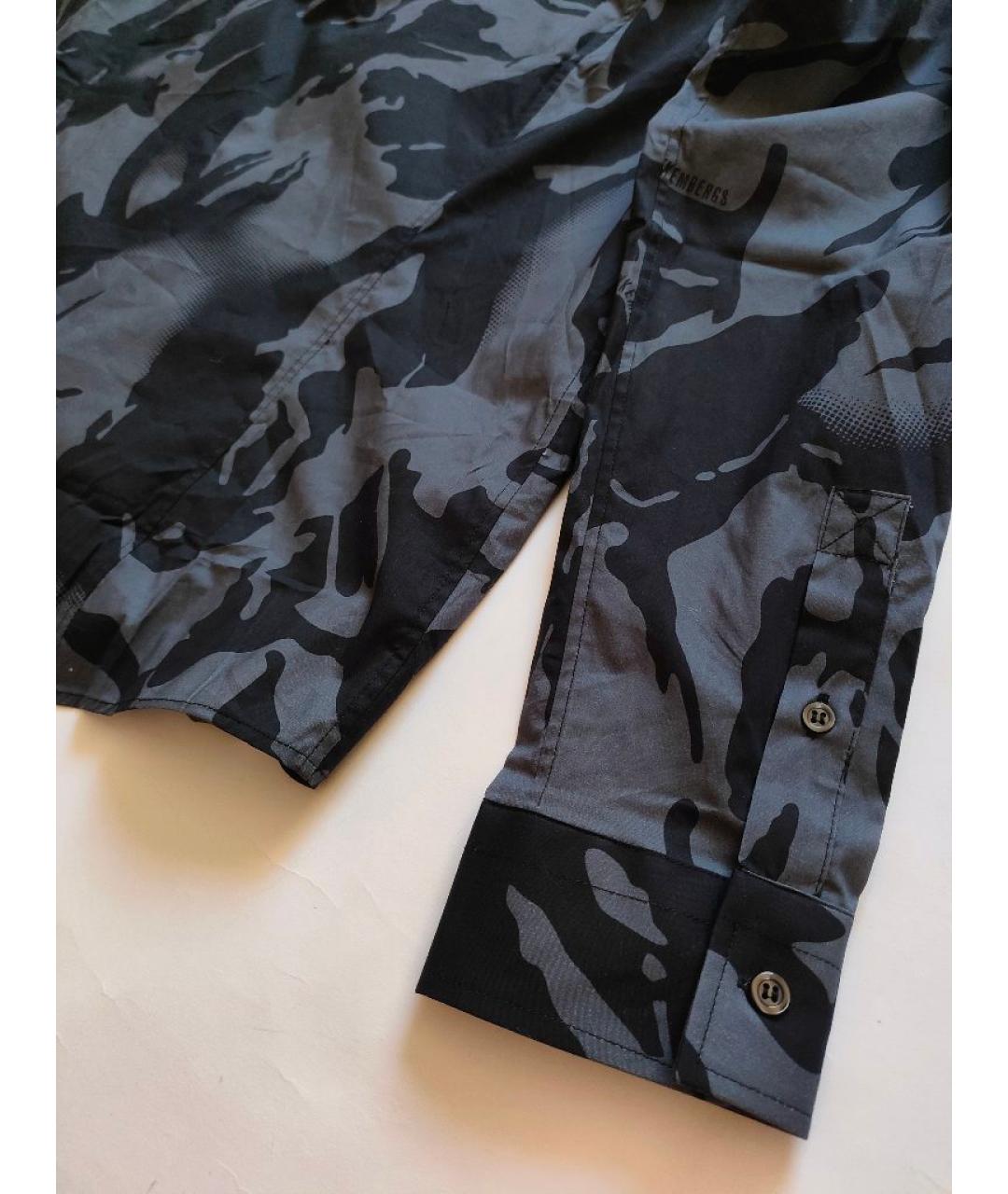 BIKKEMBERGS Серая хлопковая кэжуал рубашка, фото 4