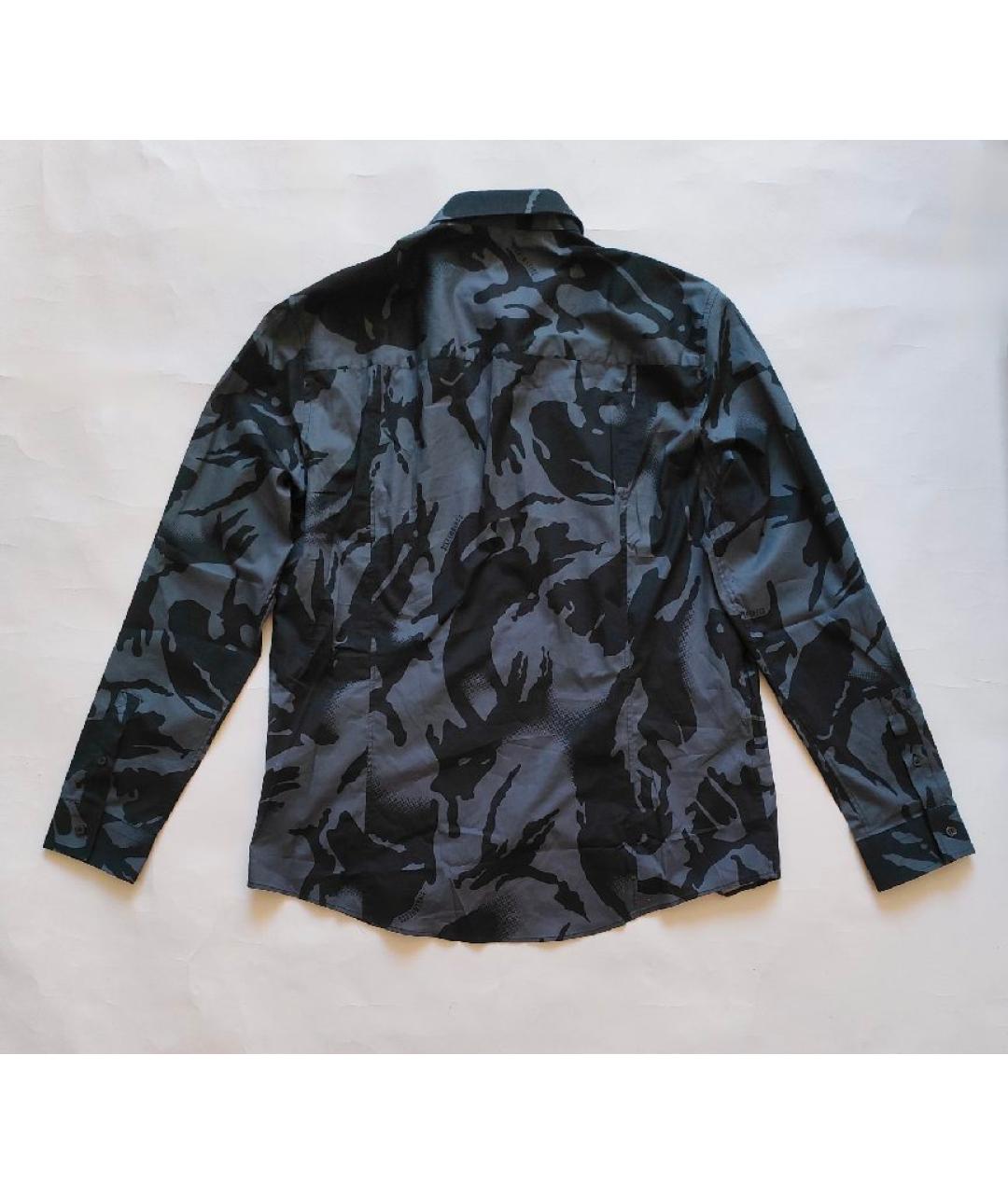 BIKKEMBERGS Серая хлопковая кэжуал рубашка, фото 2