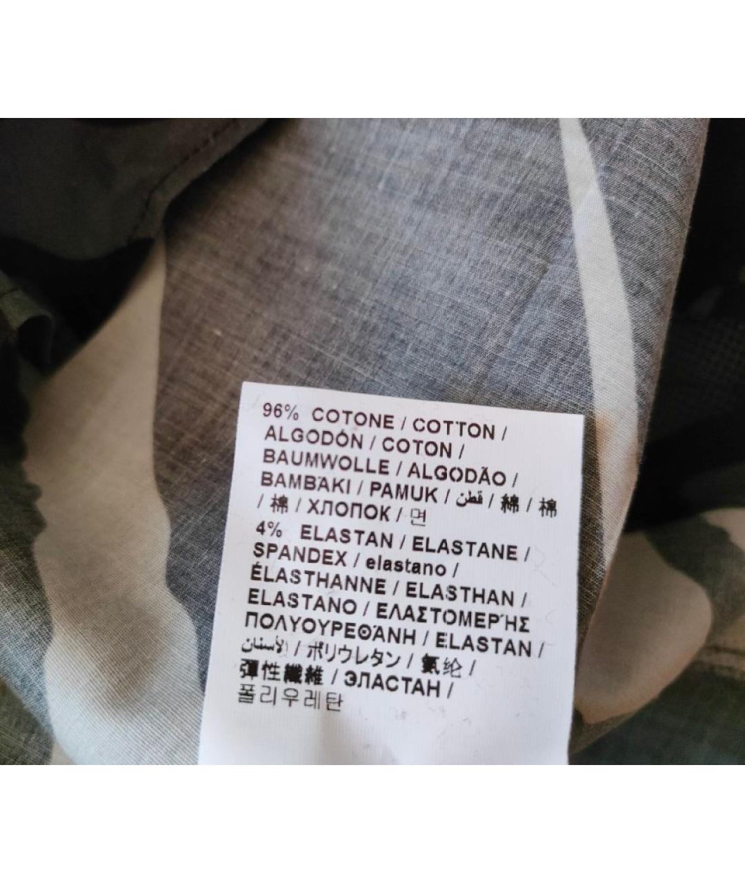 BIKKEMBERGS Серая хлопковая кэжуал рубашка, фото 7