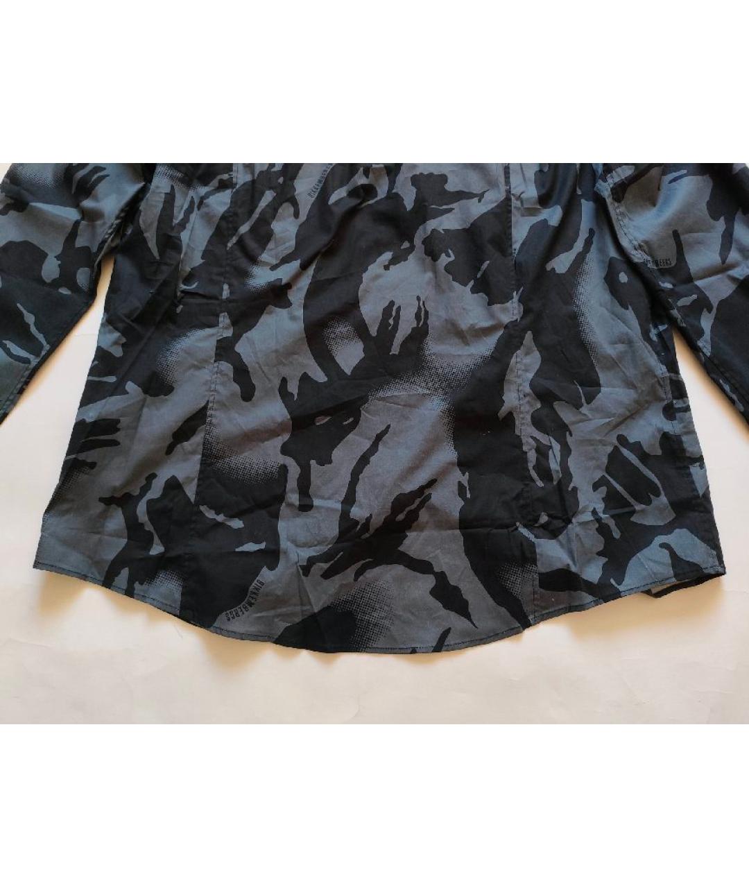 BIKKEMBERGS Серая хлопковая кэжуал рубашка, фото 5