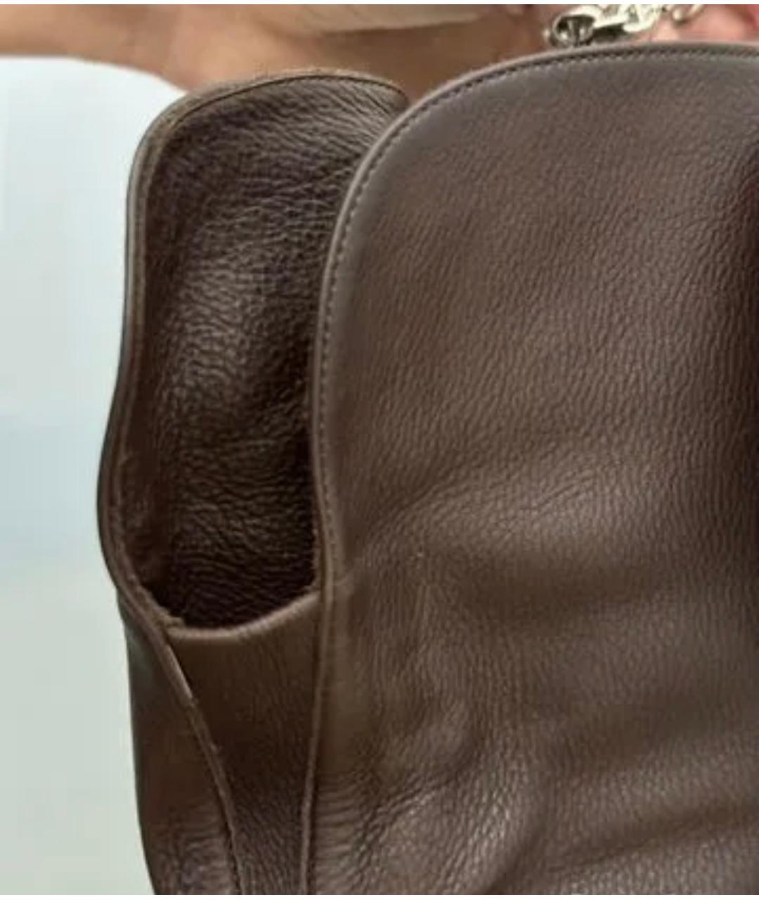 JIMMY CHOO Коричневые кожаные ботфорты, фото 5