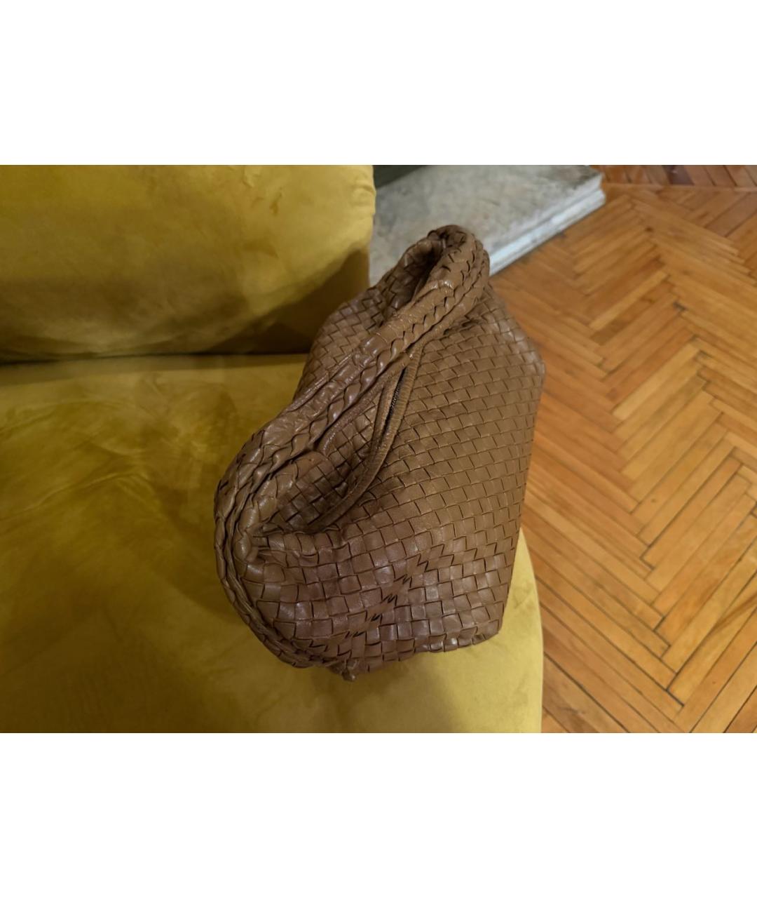 BOTTEGA VENETA Коричневая кожаная сумка тоут, фото 2