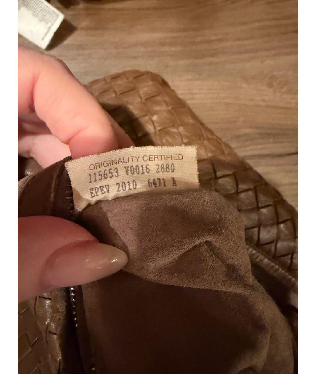 BOTTEGA VENETA Коричневая кожаная сумка тоут, фото 4