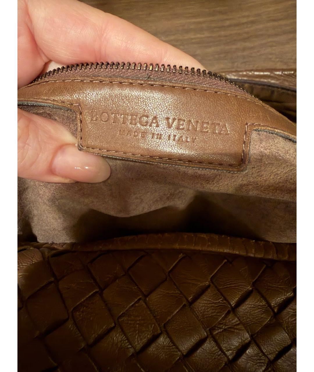 BOTTEGA VENETA Коричневая кожаная сумка тоут, фото 6