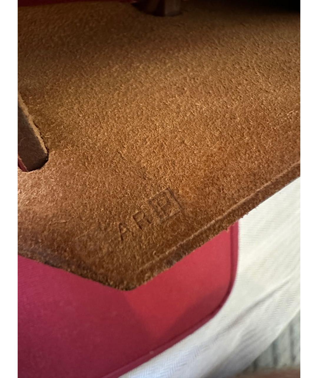 HERMES Розовая тканевая сумка через плечо, фото 7