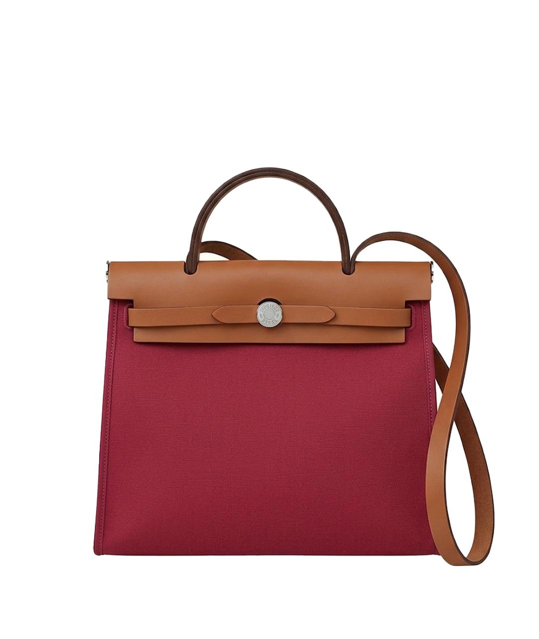 HERMES Розовая тканевая сумка через плечо, фото 1