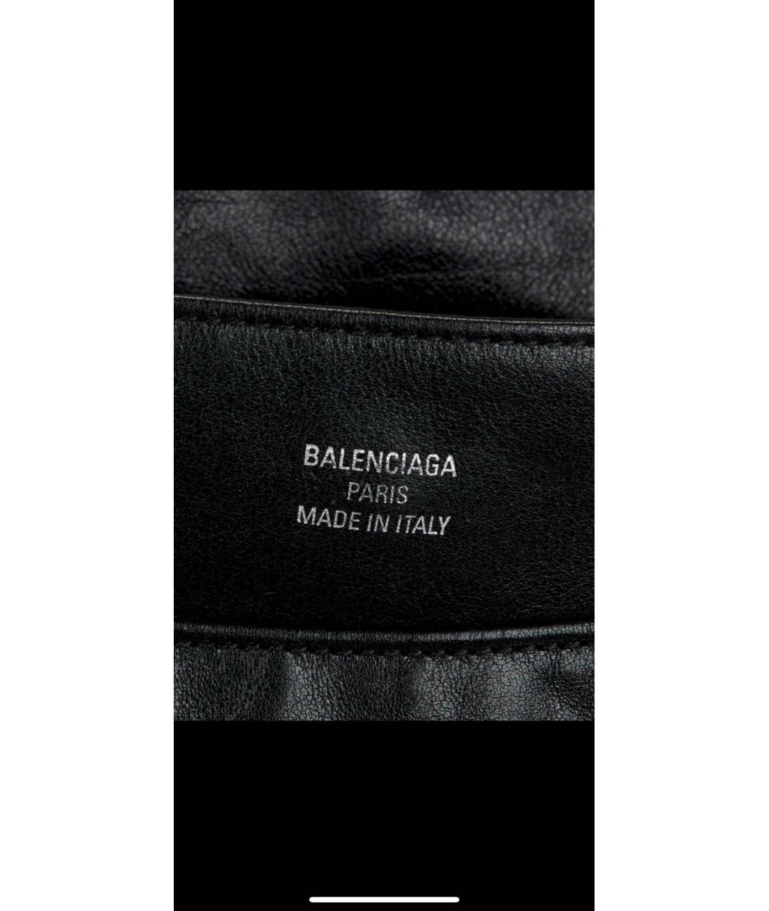 BALENCIAGA Черная кожаная сумка с короткими ручками, фото 3