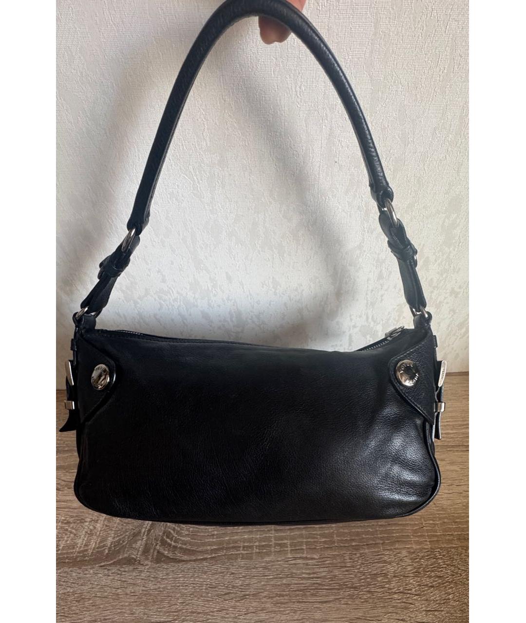 PRADA Черная кожаная сумка с короткими ручками, фото 2