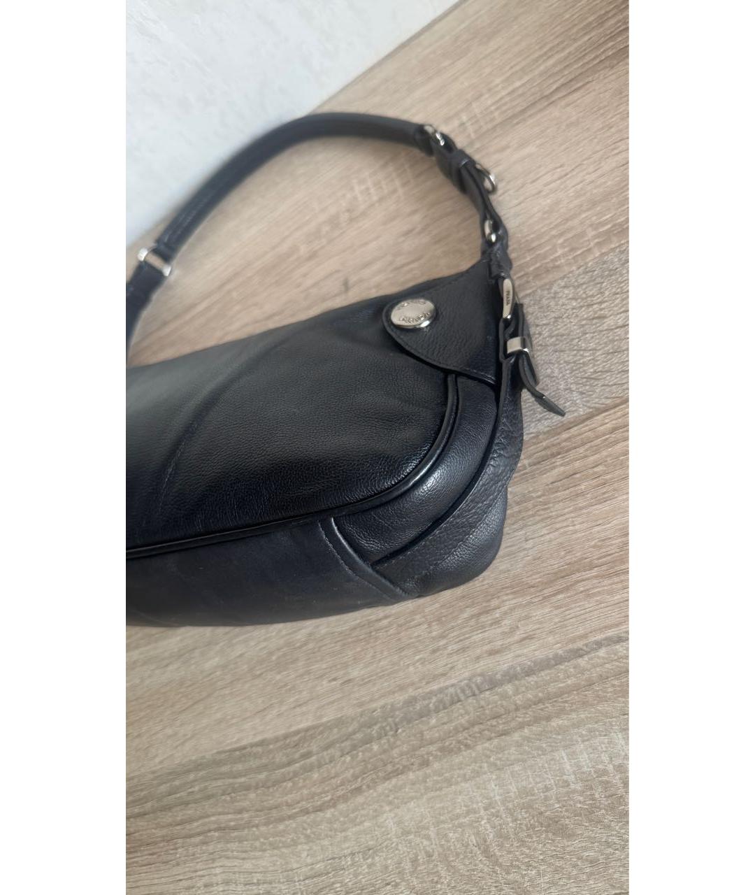 PRADA Черная кожаная сумка с короткими ручками, фото 3