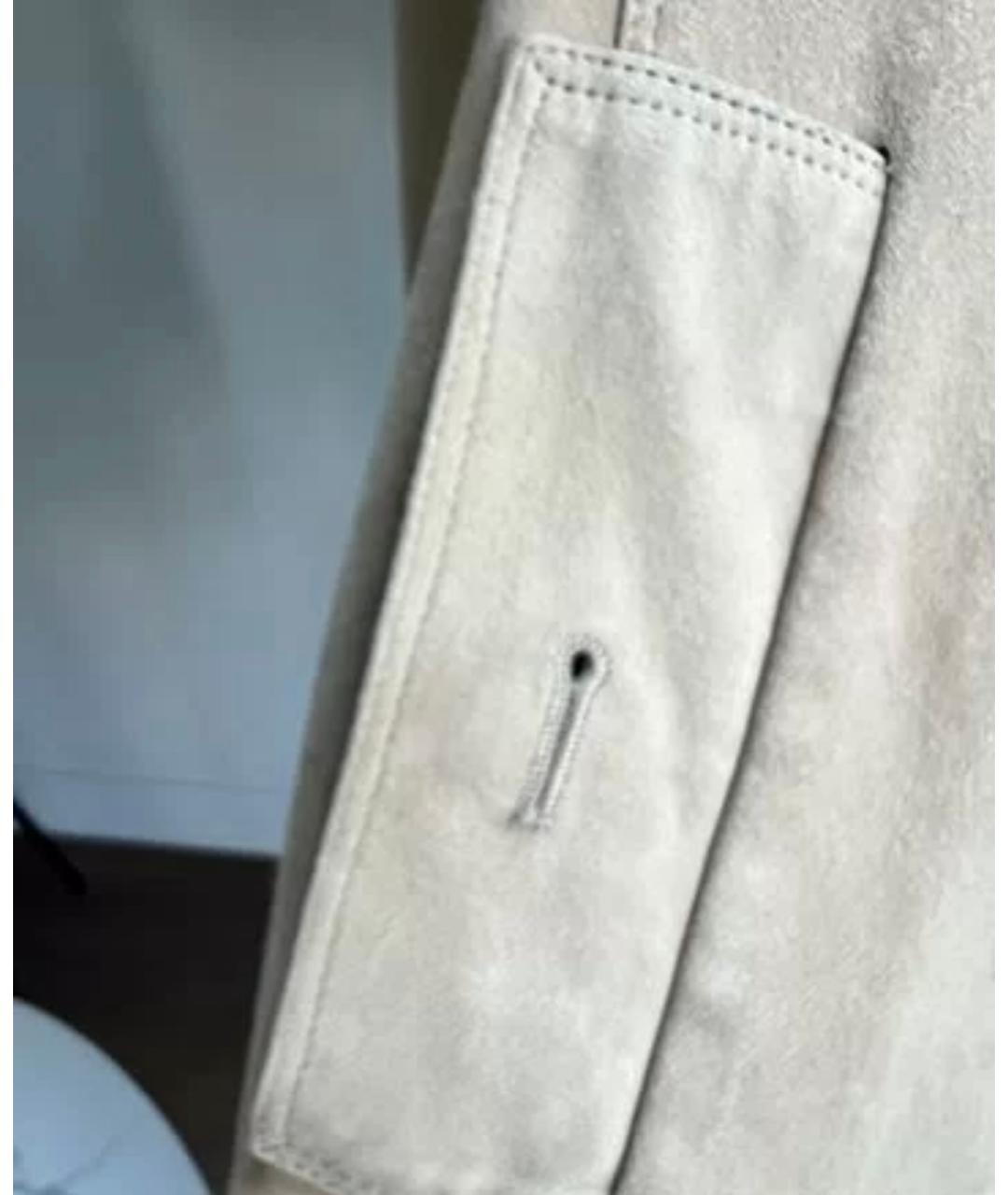 BURBERRY Бежевый замшевый тренч/плащ, фото 7