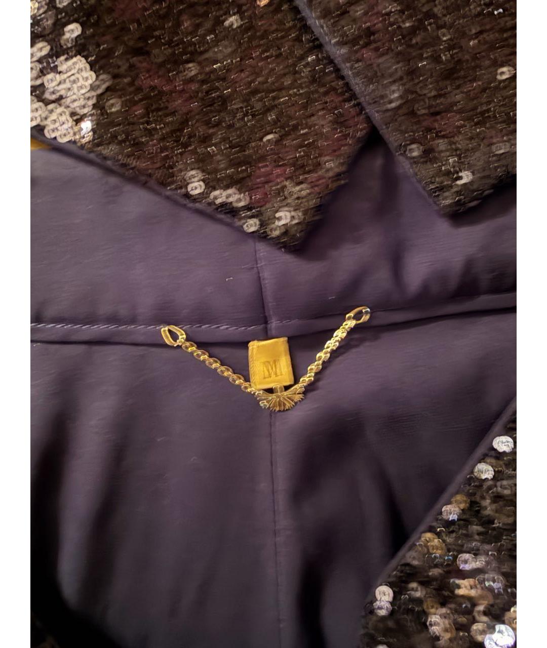 YANA RASKOVALOVA Синий атласный костюм с брюками, фото 3