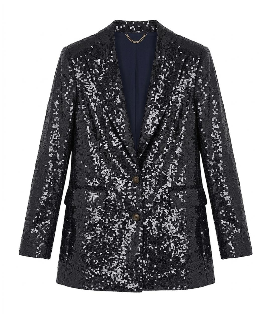 YANA RASKOVALOVA Синий атласный костюм с брюками, фото 1