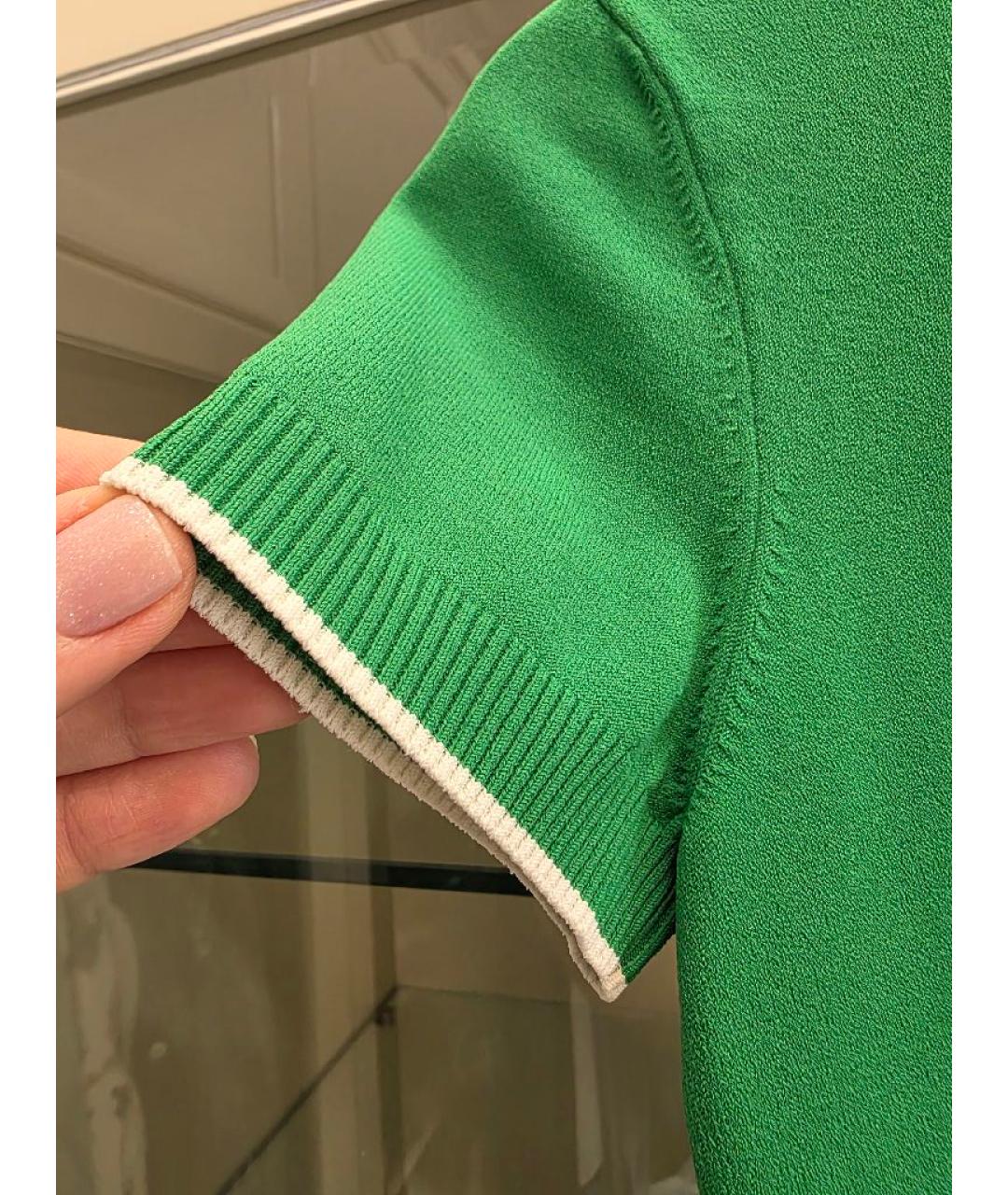 VALENTINO Зеленая вискозная футболка, фото 3