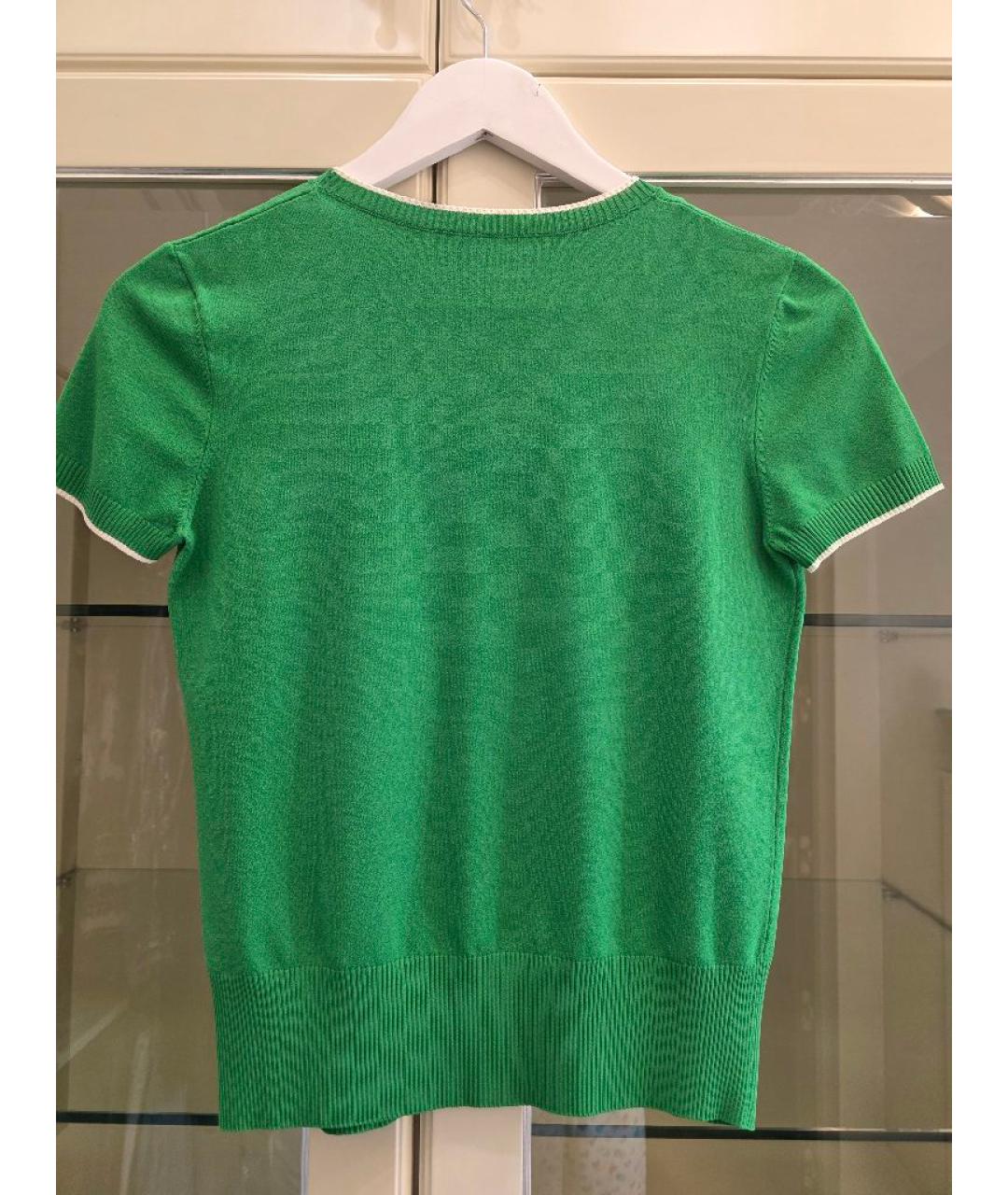 VALENTINO Зеленая вискозная футболка, фото 8