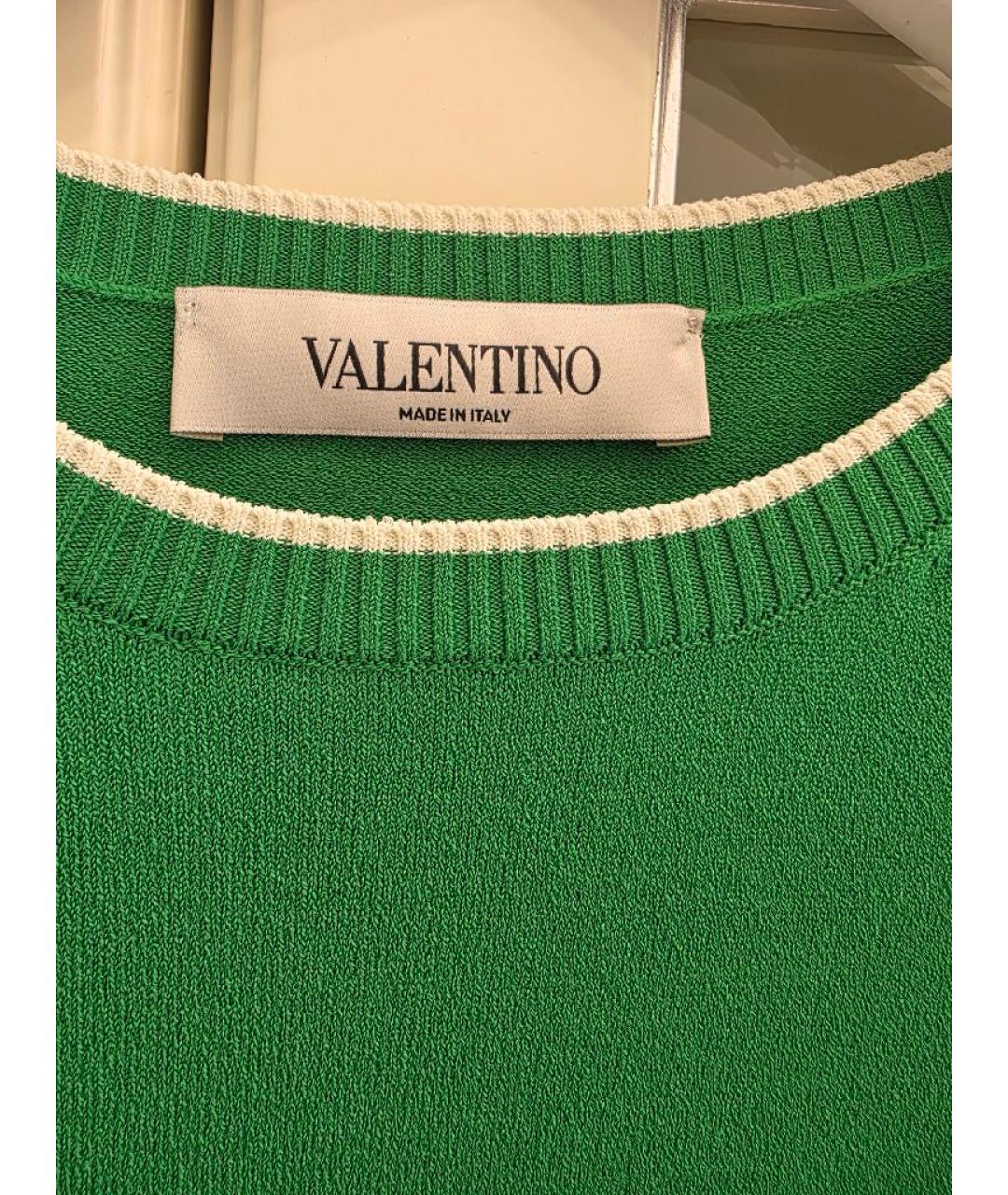 VALENTINO Зеленая вискозная футболка, фото 2