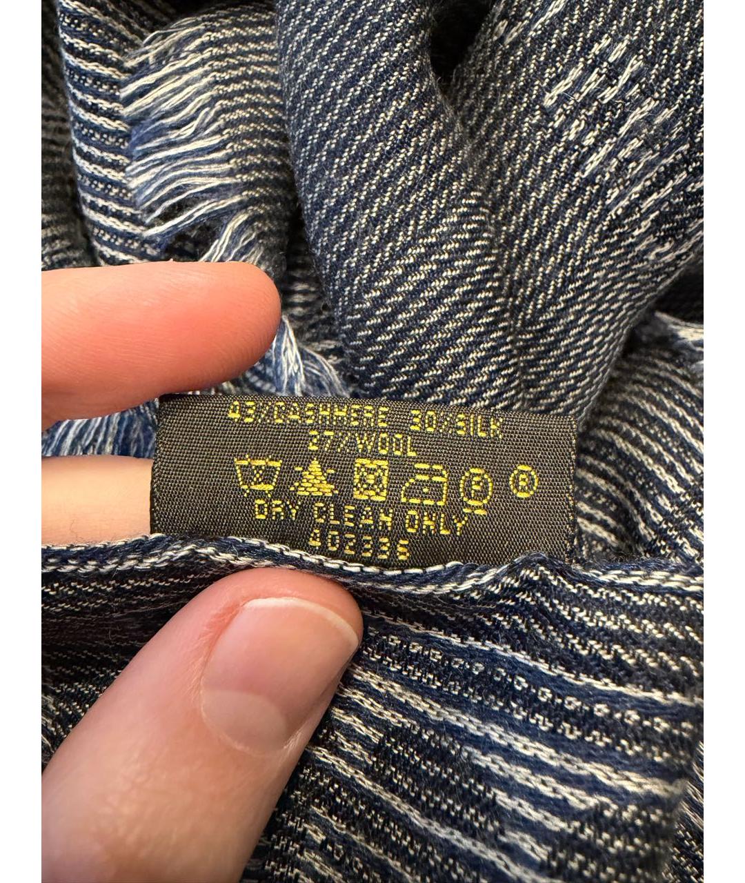 LOUIS VUITTON Серый кашемировый шарф, фото 6