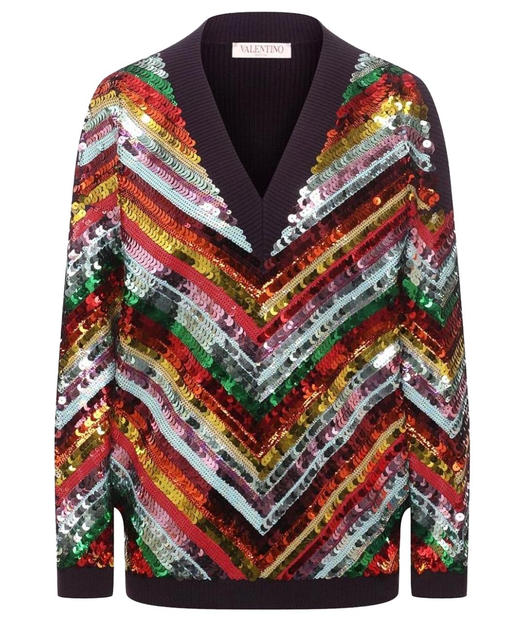 VALENTINO Мульти шерстяной джемпер / свитер, фото 1