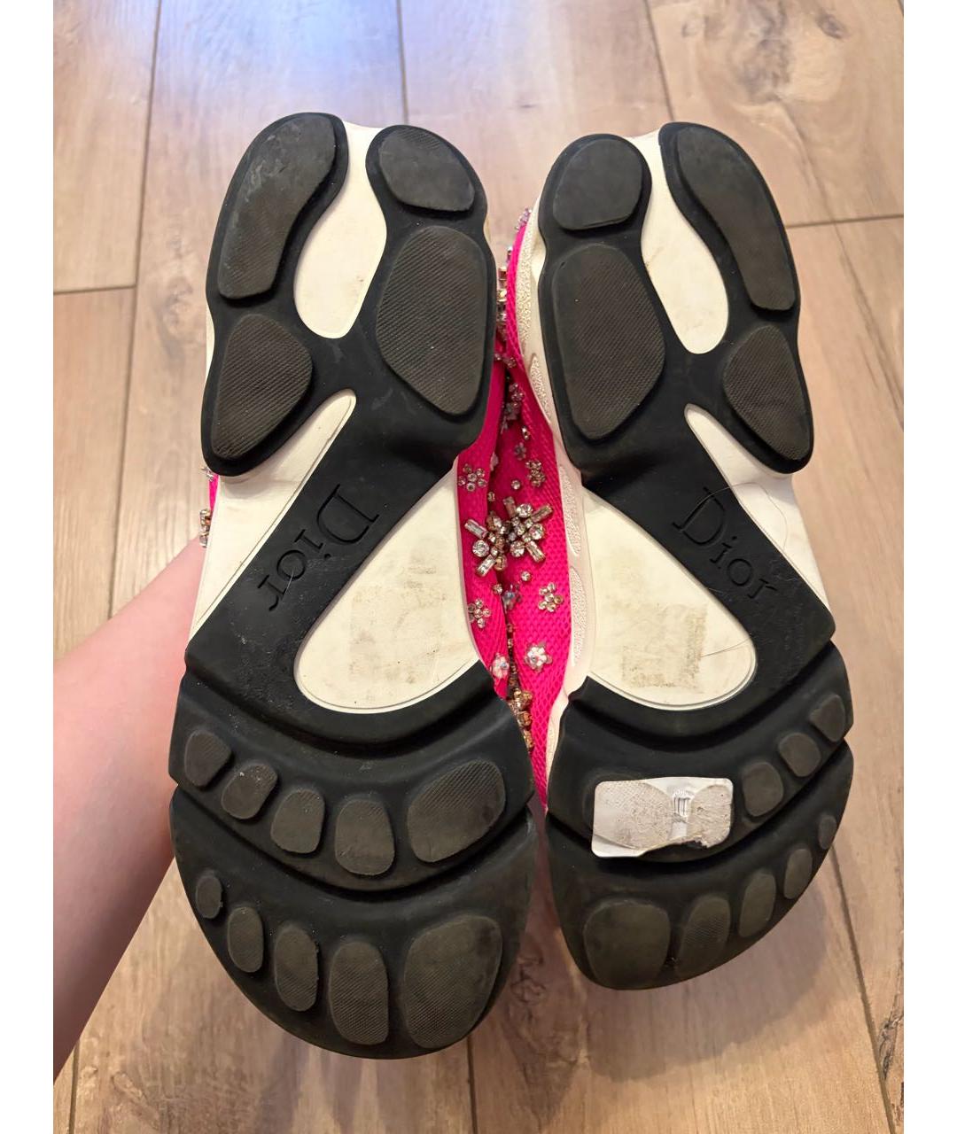 CHRISTIAN DIOR Розовые низкие кроссовки / кеды, фото 4