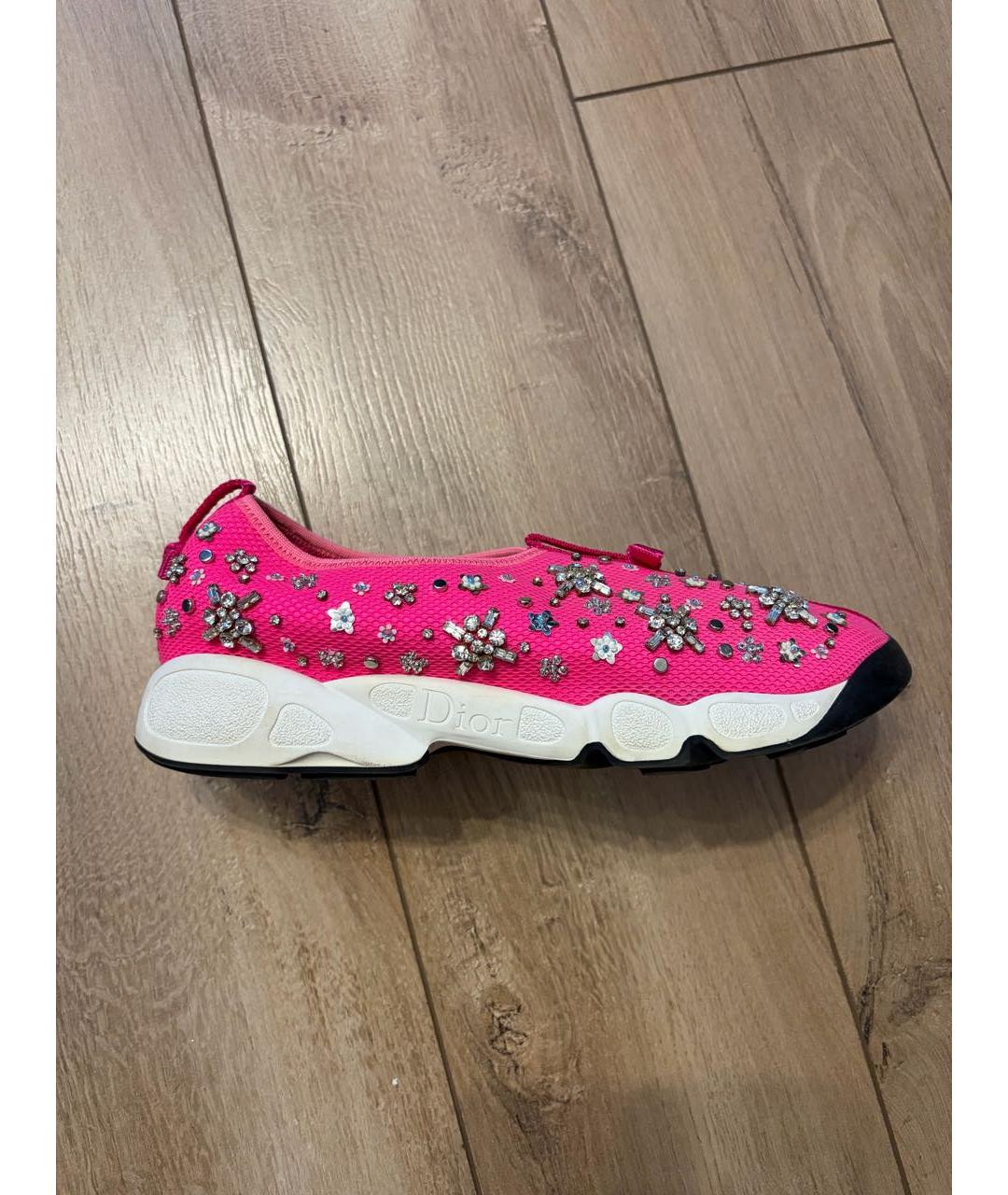 CHRISTIAN DIOR Розовые низкие кроссовки / кеды, фото 5