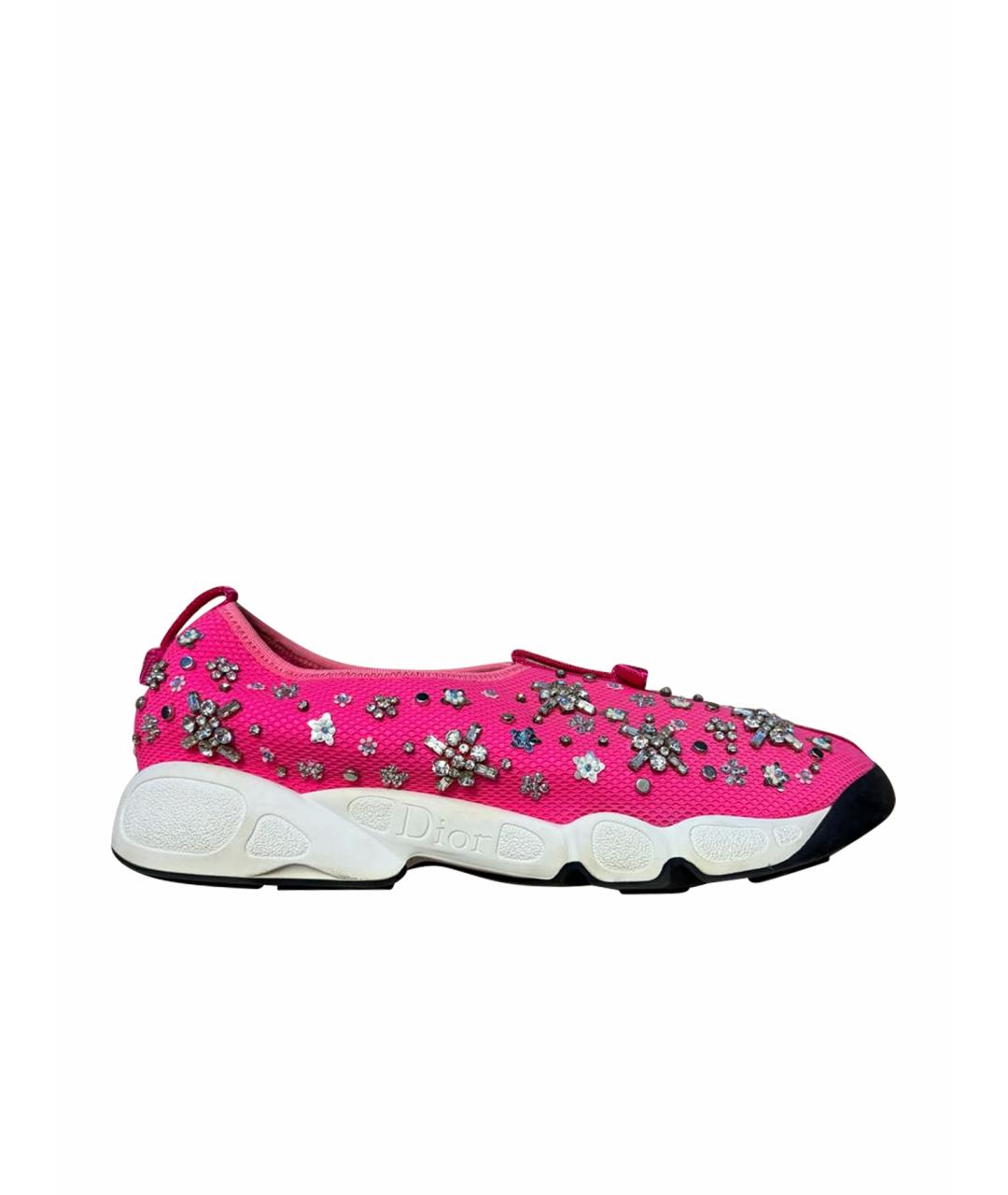 CHRISTIAN DIOR Розовые низкие кроссовки / кеды, фото 1
