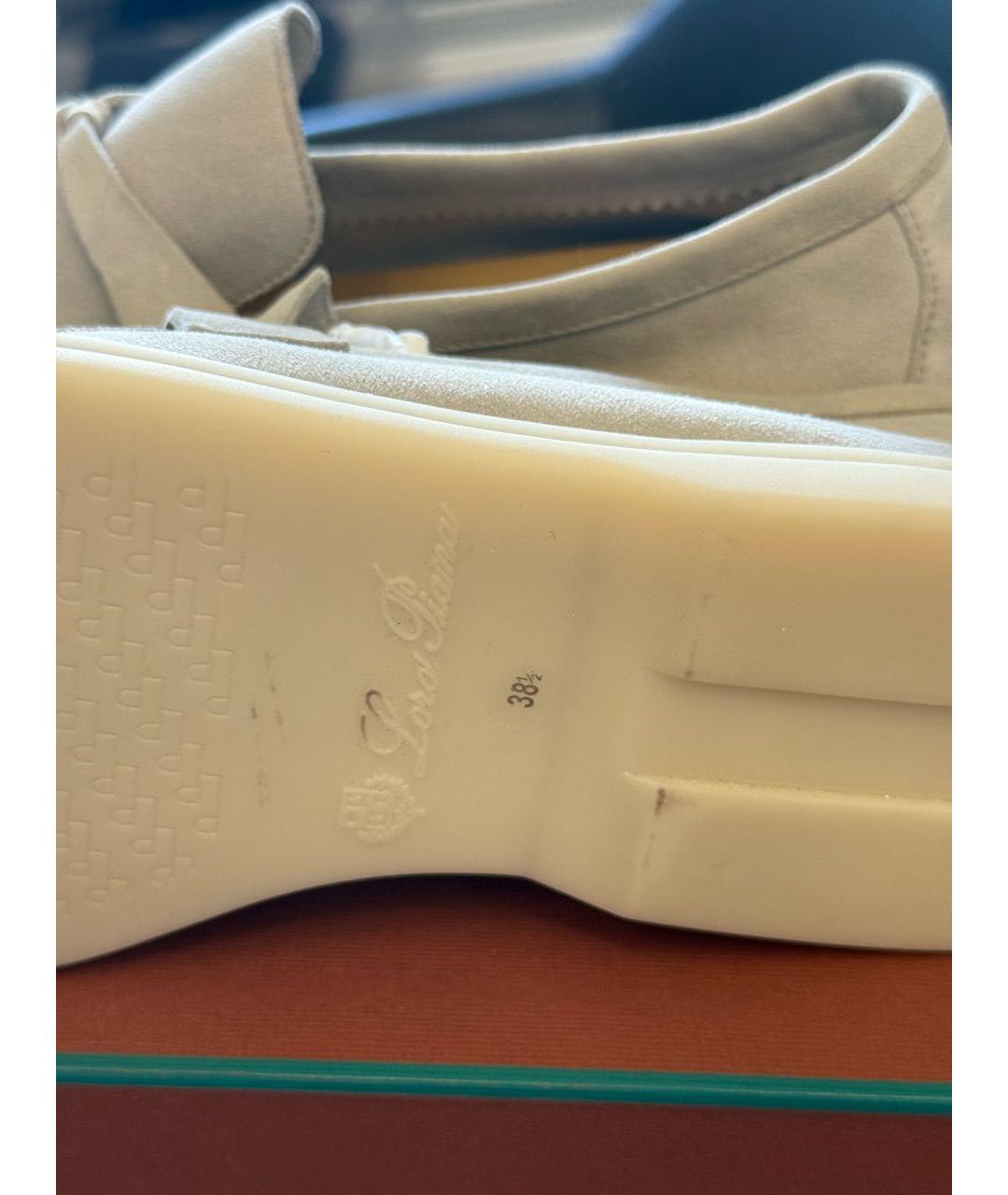 LORO PIANA Бежевые замшевые лоферы, фото 7