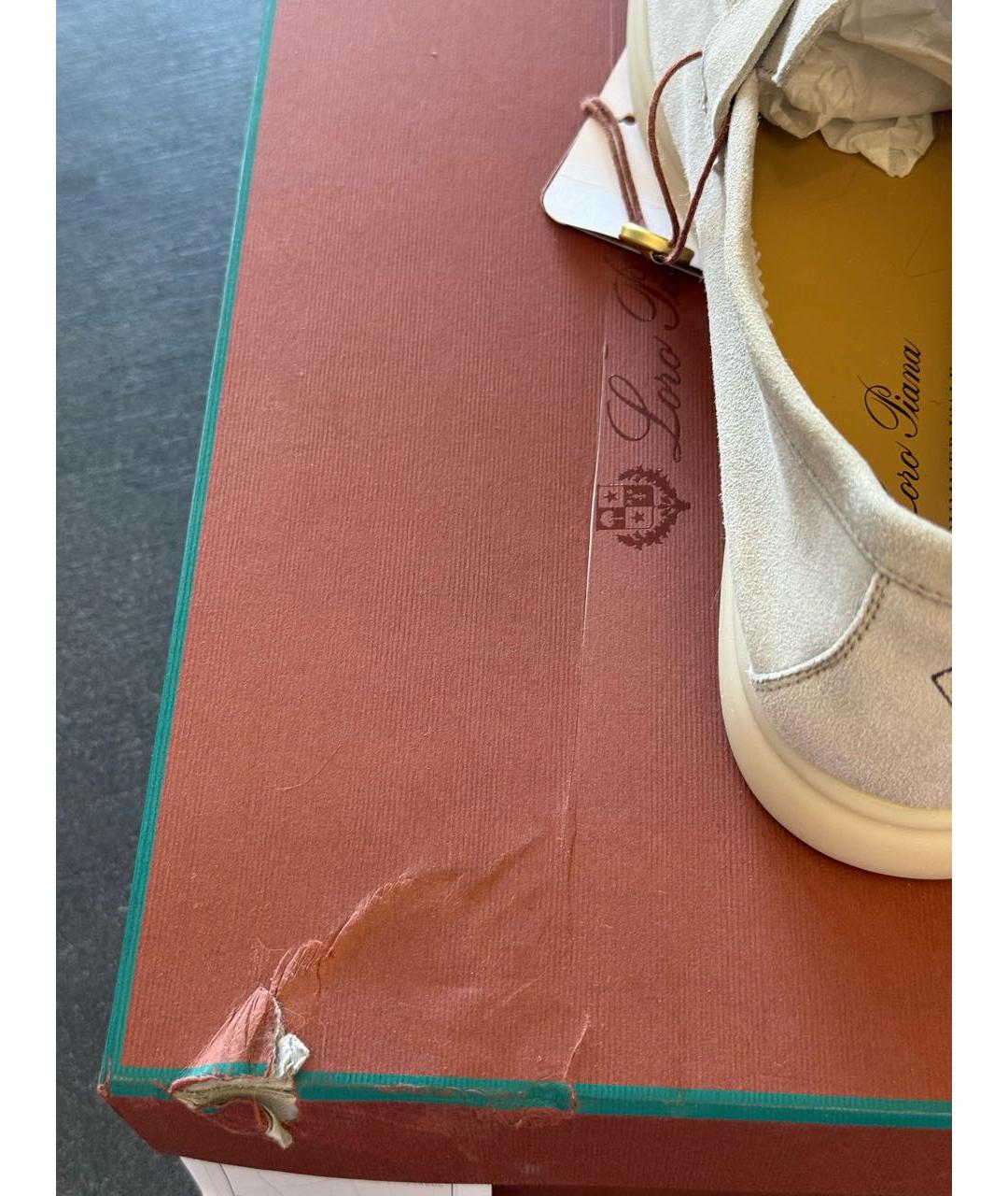 LORO PIANA Бежевые замшевые лоферы, фото 5