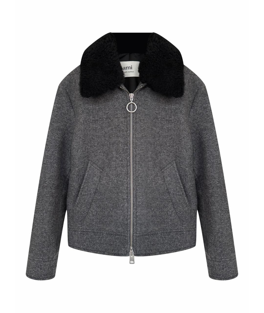 Ami Paris Серая шерстяная куртка, фото 1