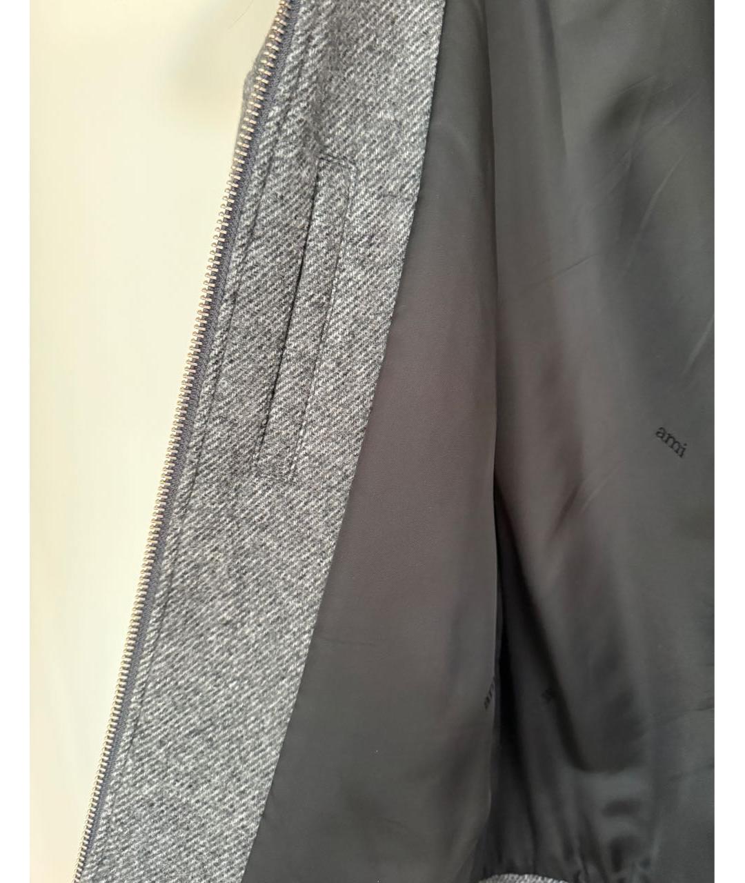 Ami Paris Серая шерстяная куртка, фото 4
