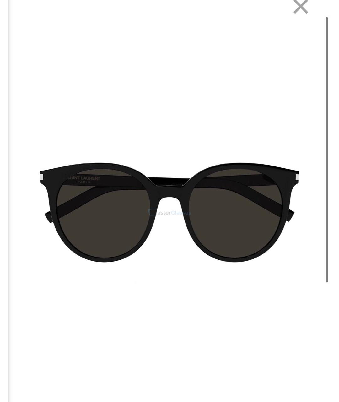 SAINT LAURENT Черные пластиковые солнцезащитные очки, фото 2