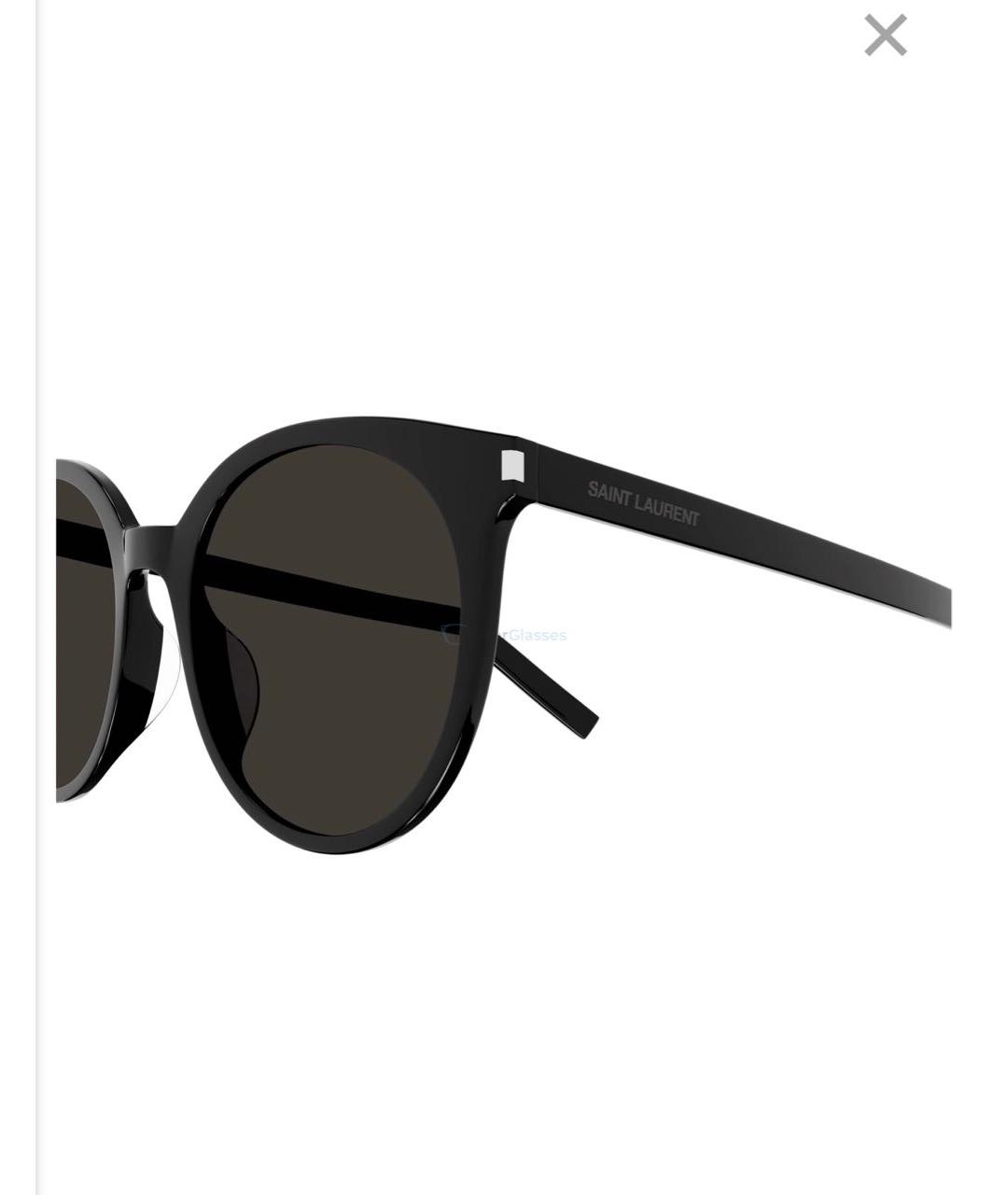 SAINT LAURENT Черные пластиковые солнцезащитные очки, фото 3