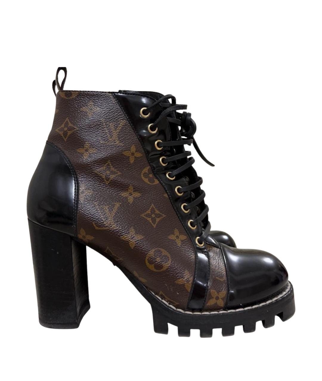 LOUIS VUITTON Коричневые ботильоны, фото 1