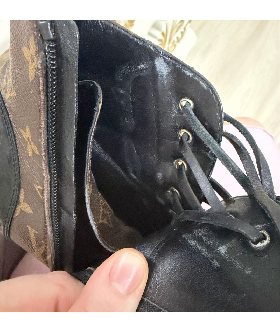 LOUIS VUITTON Коричневые ботильоны, фото 7
