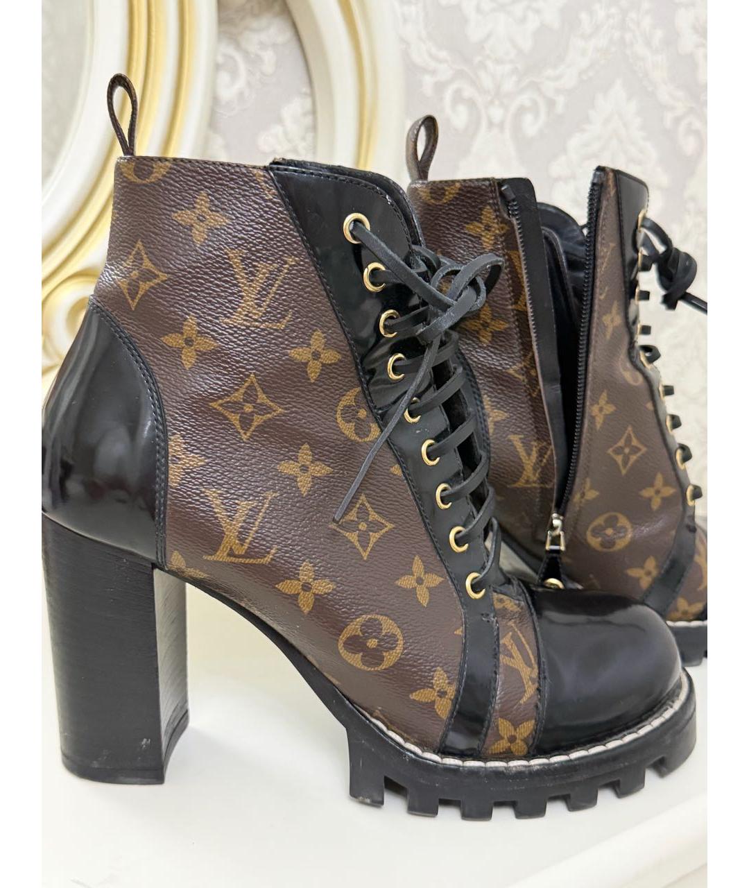 LOUIS VUITTON Коричневые ботильоны, фото 6