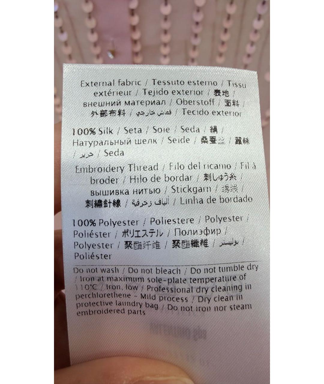 VALENTINO Розовая шелковая блузы, фото 5